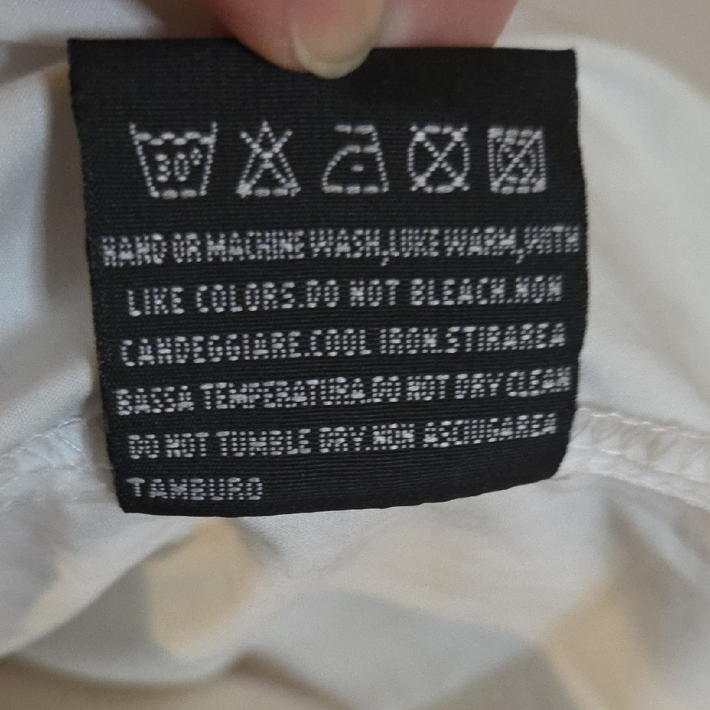 PAVI Men's White Shirt with Black Print/Embroidery/Studs Size Large NWT Western - Picture 10 of 11